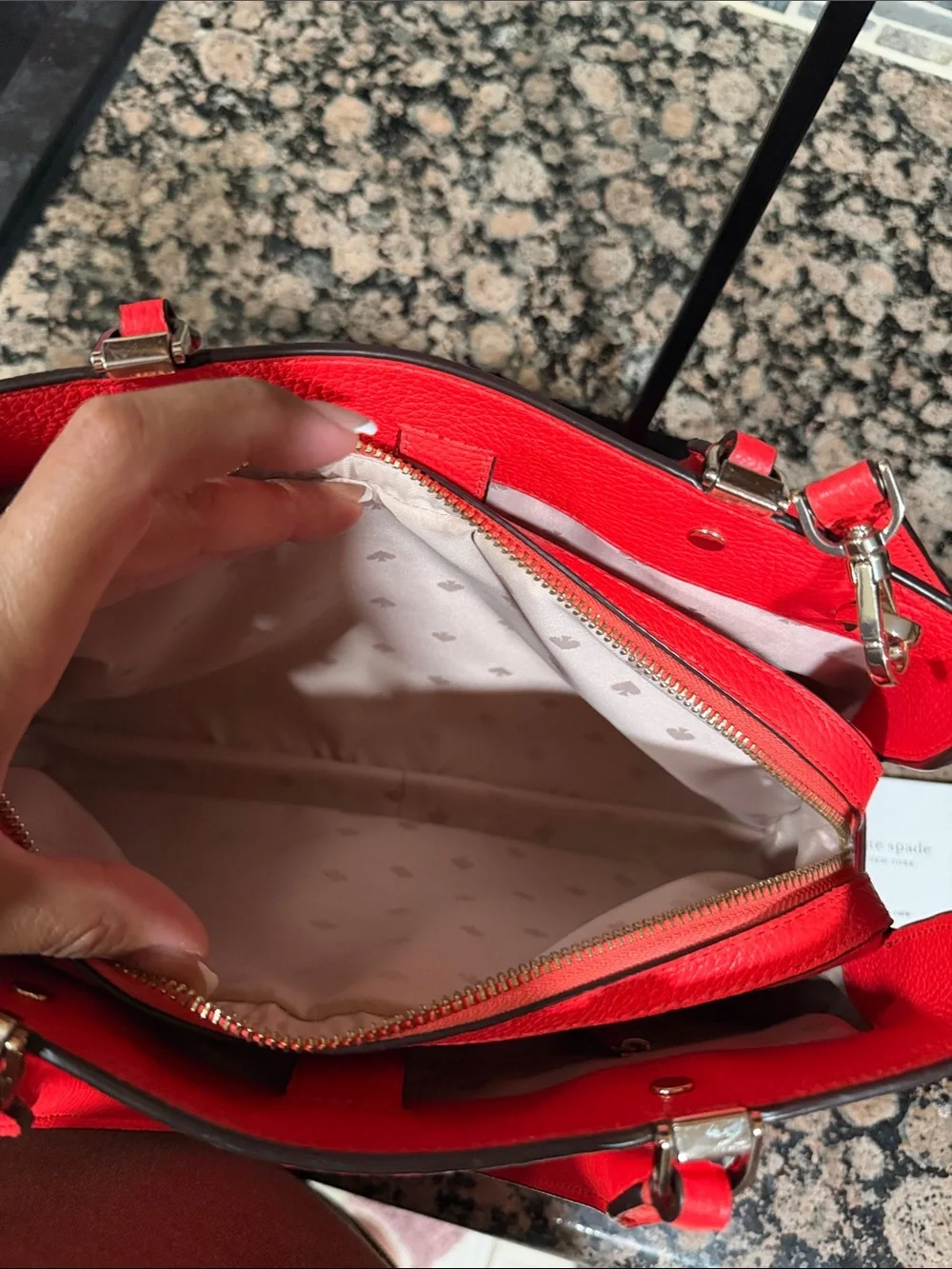 kate spade bright red